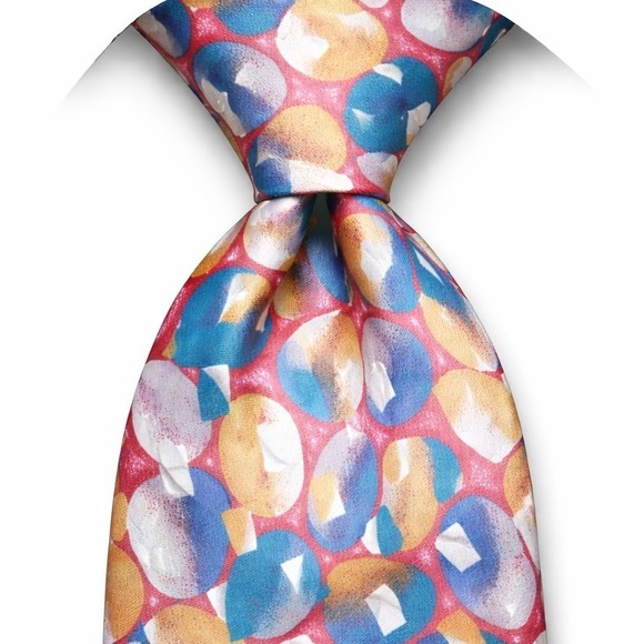 Dior Other - Vintage Christian Dior Monsieur Neck Tie Silk Red Abstract Length 57" Width 3.5"